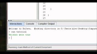 Java Tutorial 4 : If Statements and Boolean