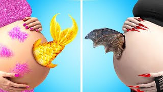 Pregnant Mermaid vs Pregnant Vampire! Crazy Hacks and Gadgets