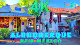 Albuquerque Old Town Walk on a Great Afternoon Part 1 Final, New Mexico USA 4K - UHD