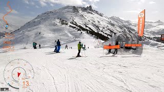 [4K] Skiing Vercorin, Sigeroulaz Black and Red, Val d'Anniviers Valais Switzlerland, GoPro HERO9 GPS