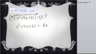 2.6 Radical Equations