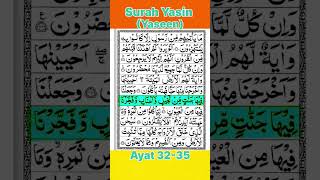 Surah Yasin (Yaseen) Ayat 32-35 🤲💚 #shorts #trending #quran #viral