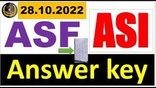 ASF ASI solved Paper held on  28 10 2022