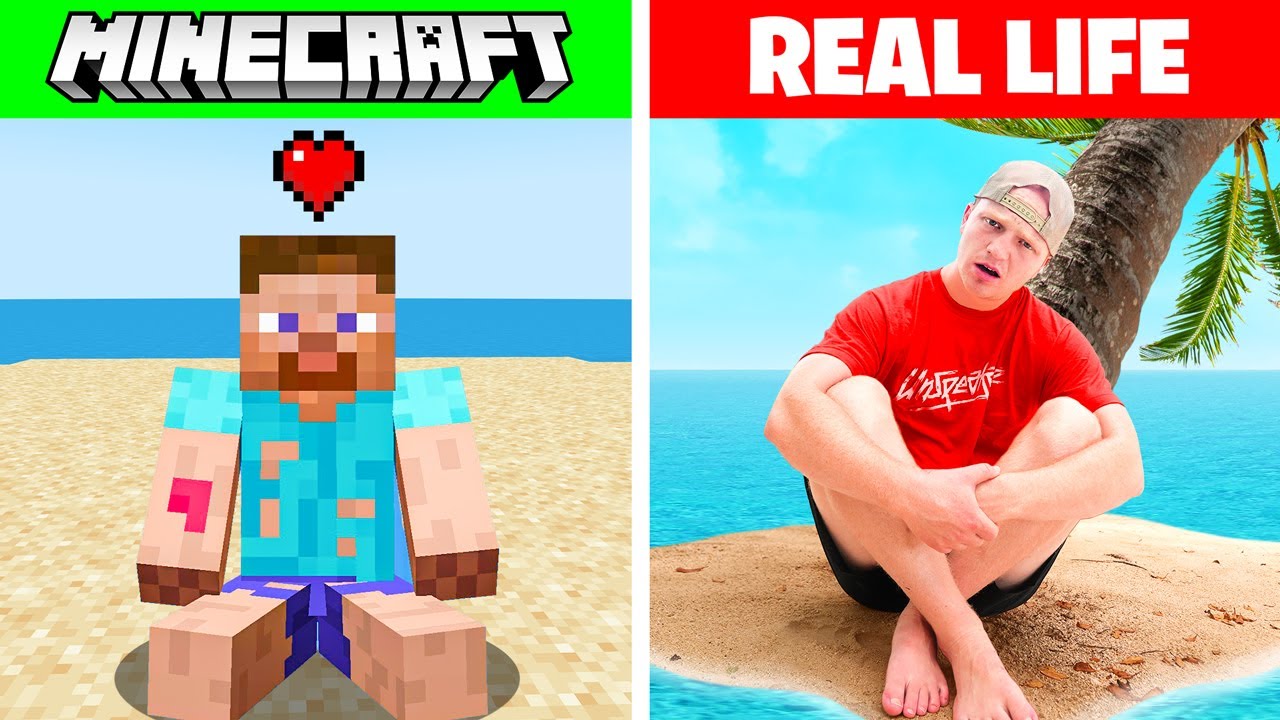 Minecraft, But I Survive On a REAL Island!