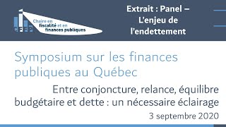 CFFP - Symposium 2020 : Panel L’enjeu de l’endettement