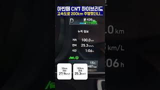 아반떼 하이브리드 고속도로 200km 달렸더니 연비가?