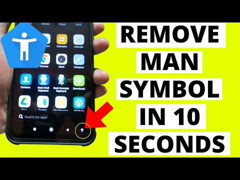 ¿Cómo eliminar el símbolo humano o el acceso directo de accesibilidad en un teléfono Android?