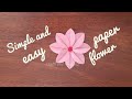 DIY Paper flower tutorial / paper craft /Easy paper flower making