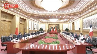 独家视频丨习近平同法国总统马克龙举行会谈