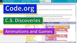 Interactive Card Lesson 14 Puzzle 6 Animation and Games Code.org Tutorial