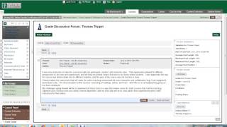 Discussion Forum Grading Instructor View