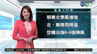 明東北季風增強 北.東北部 降雨降溫 | 華視新聞 20190112