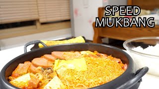 Spicy Sausage Stew [4K] MUKBANG EATING SOUND ( Please turn on the subtitles )