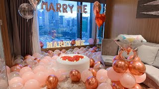 Hotel Icon唯港薈Club 65套房加求婚佈置介紹#balloon #氣球佈置 #求婚 #marryme #hotelicon