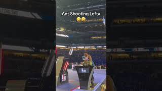 Anthony Edwards tried shooting lefty at Skills Challenge. 👀😅