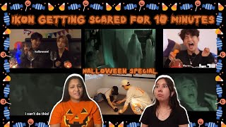 IKON GETTING SCARED FOR 10 MINUTES | HALLOWEEN SPECIAL | REACTION