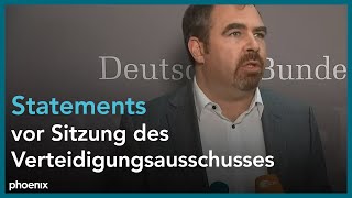 Bundestag: Sitzung des Verteidigungsausschusses