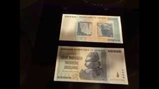 How to authenticate a Zimbabwe 100,000,000,000,000 Note at home?