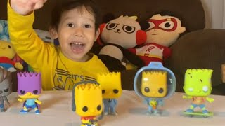 Mostrando mi colección de funko pop de Bart Simpson