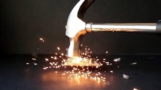Smashing Magnets with Hammer in Slow Motion | Magnet Tricks