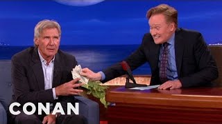 Harrison Ford Spills "Star Wars" Spoilers For $1000 | CONAN on TBS