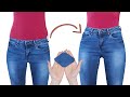 A sewing trick - how to transform the low waist jeans to the high one easily!