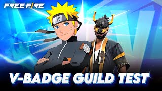 FREE FIRE V BADGE GUILD TEST LIVE - GARENA FREE FIRE LIVE #freefire #freefirelive