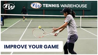 3 Tips to Improve Your Backhand Slice with Andy, Danielle Lao & Irina Falconi (weekly tennis drill!)