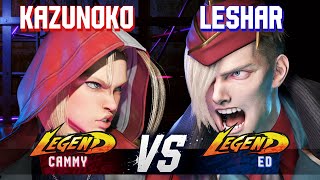 SF6 ▰ KAZUNOKO (Cammy) vs LESHAR (Ed) ▰ High Level Gameplay