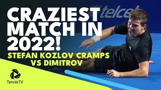 The CRAZIEST Tennis Match of 2022 So Far! Cramping Stefan Kozlov Somehow Beats Dimitrov in Acapulco