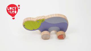 Rolling Hippo LL122 - Educational wood toys Lucy&Leo