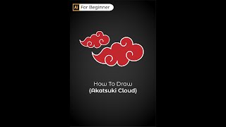 How to draw Akatsuki Cloud in Adobe Illustrator