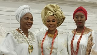 OLORI ADERONKE, OLORI ELIZABETH AND OLORI TEMITOPE AWAIT OONI’S ARRIVAL FROM SECLUSION