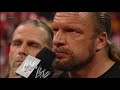 Undertaker, Triple H and Shawn Michaels face-off prior to WrestleMania Raw, March 19, 2012