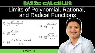 Limits of polynomial, rational, and radical functions | @ProfD