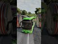 Green Bus vs Giant Bollards Part176 #beamngdrive