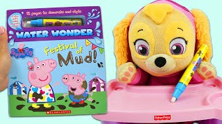 Story Time with Paw Patrol Baby Skye & Peppa Pig Water Wonder | Educational Coloring Book for Kids!