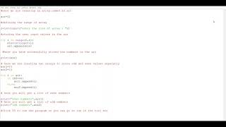 Python code to find Even Odd In an Array