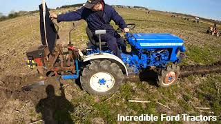 1984 Ford 1210 4WD 0.9 Litre 3-Cyl Diesel Mini Tractor (16 HP) with Single Furrow Plough