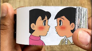 Doraemon Cartoon Flipbook #183 | Shizuka Kisses Dekisugi Flip Book | Flip Book Artist 2024