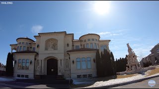 Driving in St laurent,Bois-Francs District, Luxury Houses, Montreal, Canada