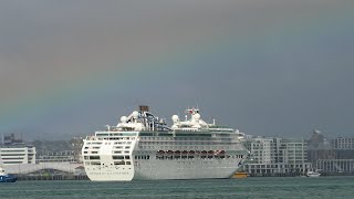 Cruise Ship PACIFIC EXPLORER visits Auckland 4K