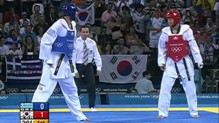Olympic Games Athens 2004 Taekwondo Greece vs korea +80kg final K.O