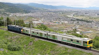 2021.5 篠ノ井線9442M E493系東オク01編成+EF64 37連結走行試運転