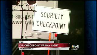 DUI Checkpoints Scheduled for Friday Night