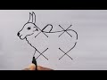 how to draw cow from letter xxx easy cow video easy cow drawing with letter xxx