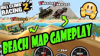 Hill Climb Racing 2 - BEACH Map Gameplay 🚌