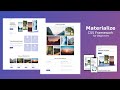 Materialize CSS Tutorial for Beginners | Travel Website Landing Page (Mini Project)