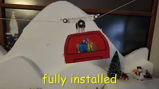 Christmas village ski lift gondola idea