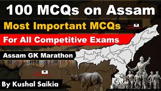 Assam General Knowledge Marathon | 100 MCQs on Assam GK #assamcompetitiveexam | GK Marathon